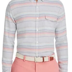 Vineyard Vines Slim Fit Crosby Shirt in "Sunset Lake Stripe"